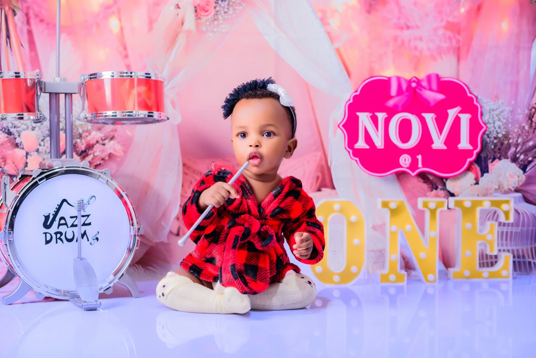 First birthday studio photography
