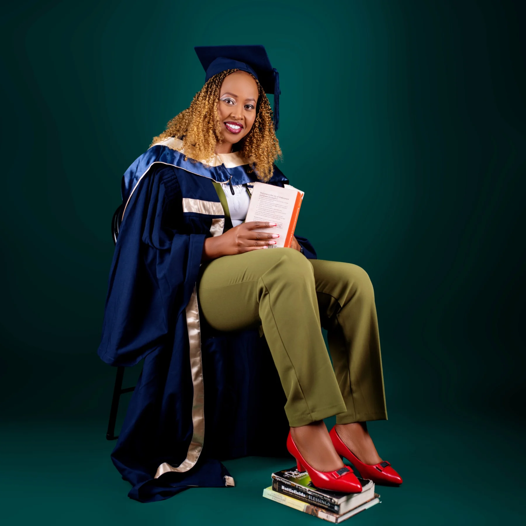 Graduation studio portrait by PK Studios