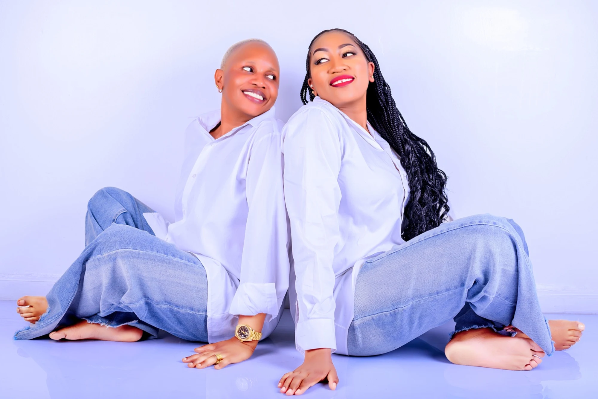 Two women photographed together by PK Studios